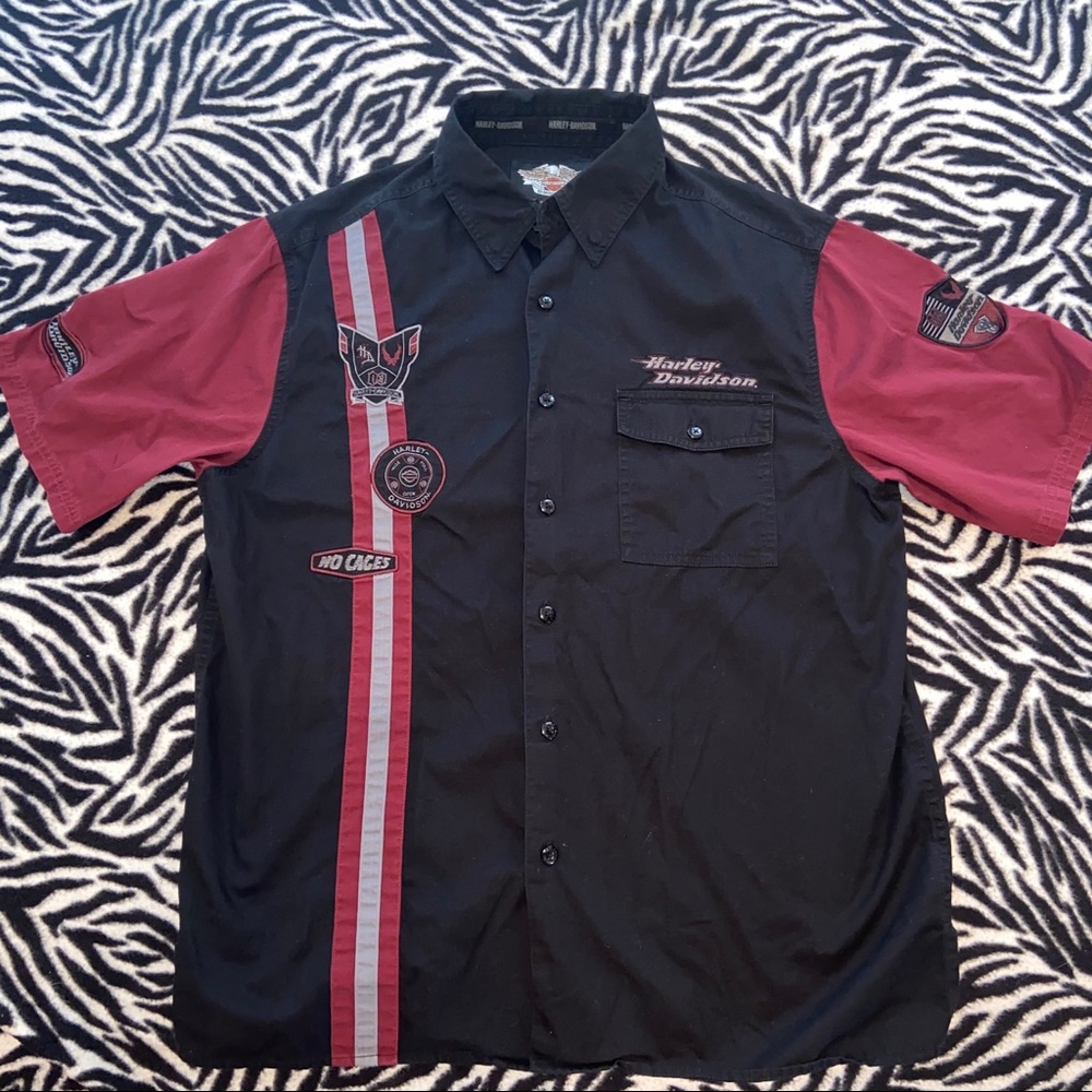 vintage Harley Davidson button up